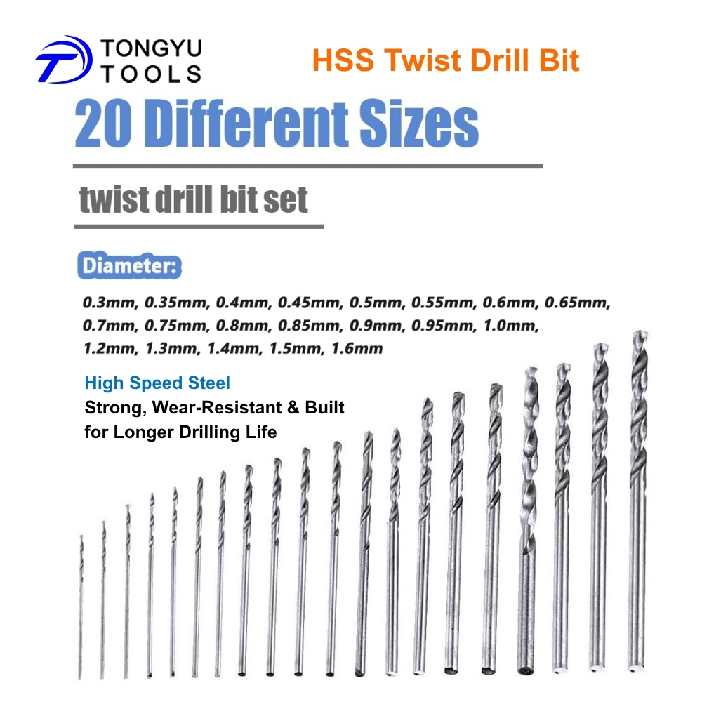 マイクロミニツイストドリルビットセット 0.3-1.6mm  - Woodworking Resin のレビューと価格